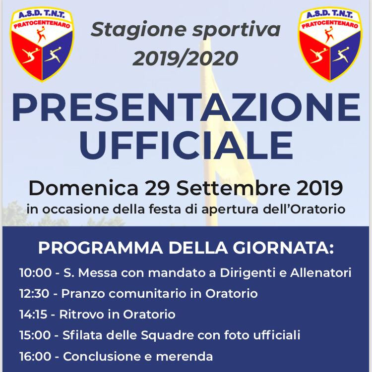 presentazione ufficiale squadre stagione 2019 2020