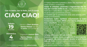 Saluto a don Andrea e benvenuto a don Gioele ASD TNT Pratocentenaro