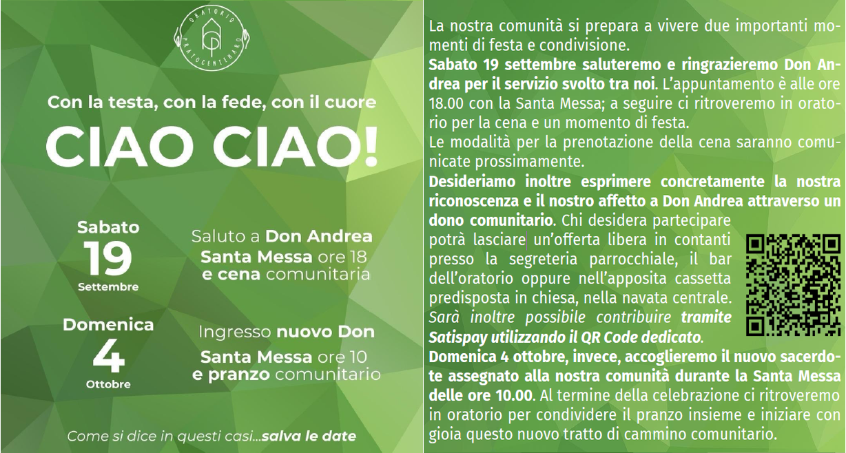 Al momento stai visualizzando Ciao don Andrea – Benvenuto don Gioele